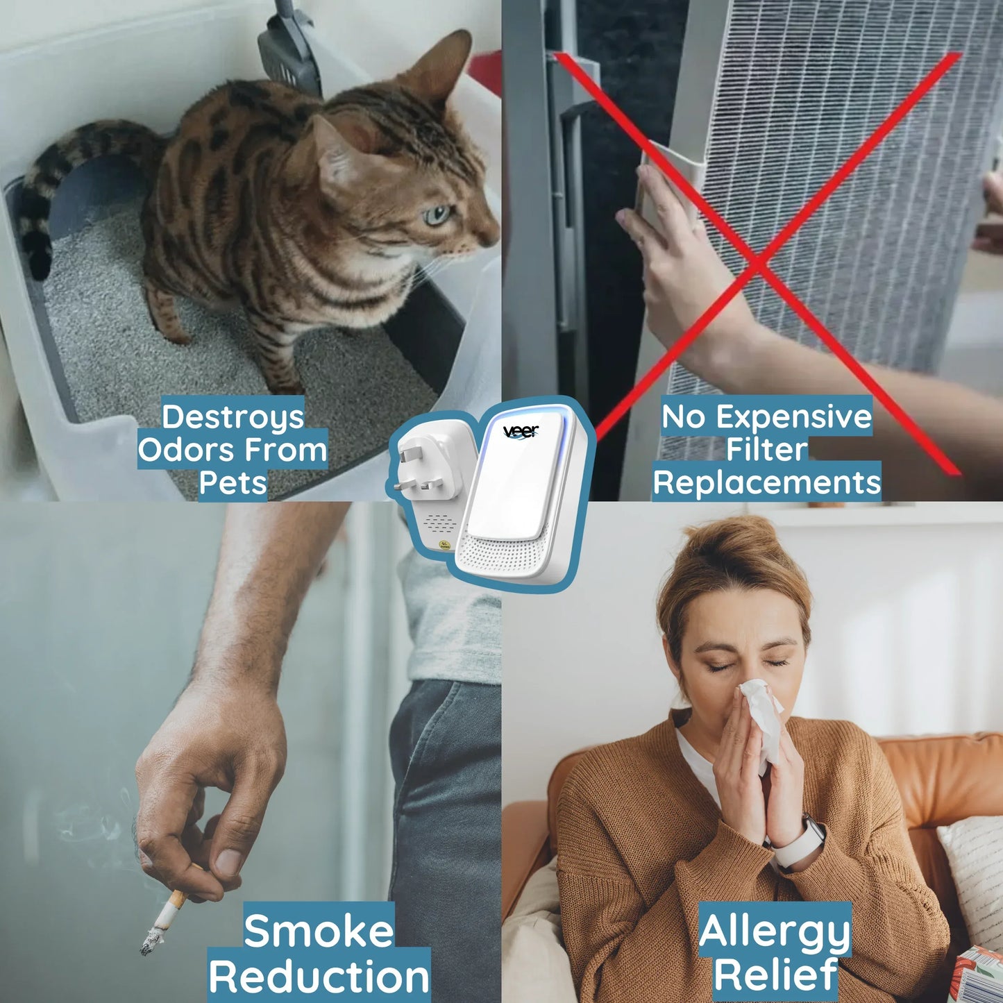 veer™ | Air Purifier That Clears Odors & Musty Air