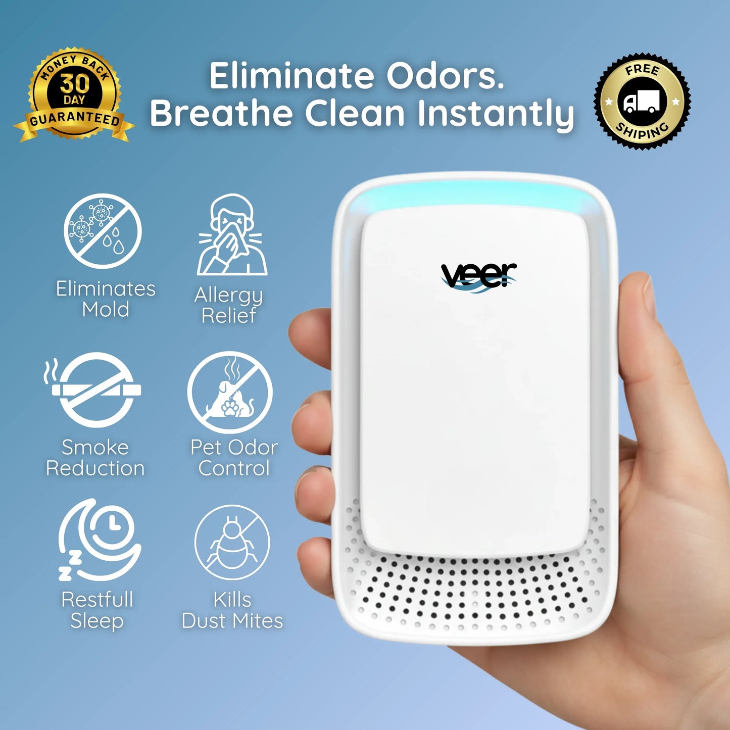 veer™ | Air Purifier That Clears Odors & Musty Air